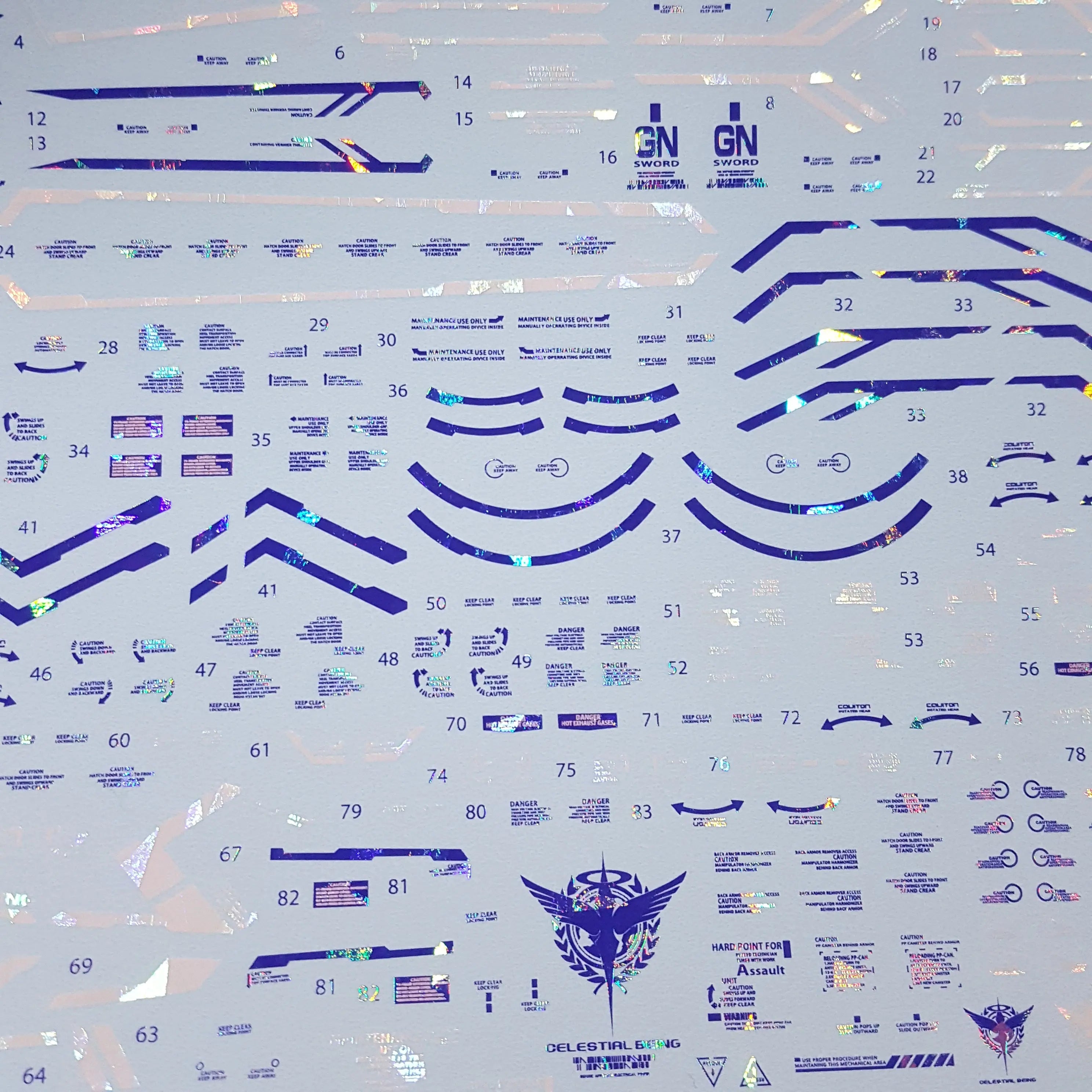 Delpi Water Decal (ดิแคลน้ำ) PG EXIA Gundam Delpi Decal