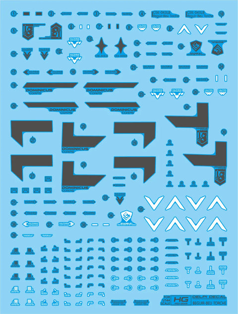 Delpi Water Decal (ดิแคลน้ำ) HG Beguir-Beu Torche Delpi Decal