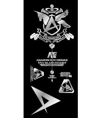 Delpi Metal Sticker (สติกเกอร์โลหะ) MG RX-93 V (Symbol) (Silver) Delpi Decal