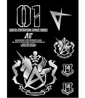 Delpi Metal Sticker (สติกเกอร์โลหะ) MG RX-93-2 Hi-V (Symbol) (Silver) Delpi Decal