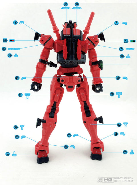 Delpi Decal (ดีคอลน้ำ) HG RED Delpi Decal