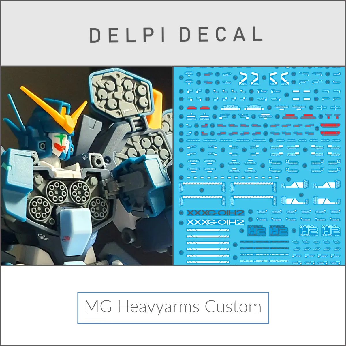 Delpi Water Decal (ดิแคลน้ำ) MG Heavyarms Custom Delpi Decal