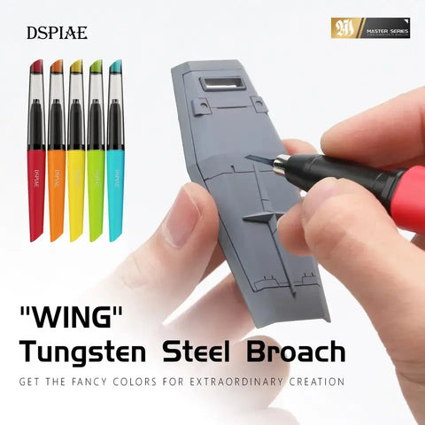 "WING" Tungsten Steel Broach By DSPIAE ปากกาจับมีดเดินลาย (มีหลายสี) / ใบมีดเดินลาย (มีหลายขนาด) Dspiae