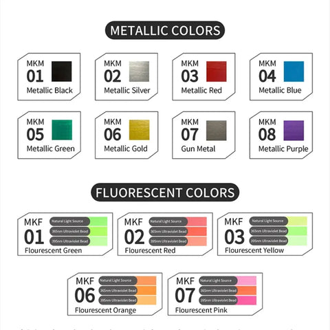 Soft Tip Acrylic Marker By DSPIAE ปากกาสี (Metallic & Fluorescent Colors) Dspiae