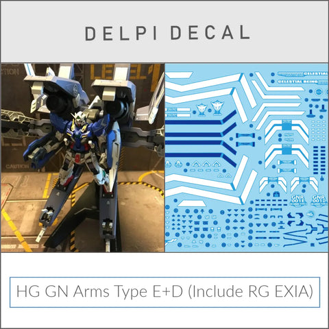 Delpi Decal (ดีคอลน้ำ) HG GN Arms Type E+D (รวม RG EXIA) Delpi Decal