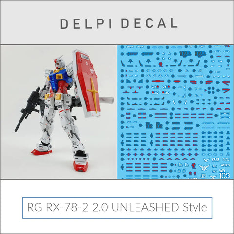 Delpi Water Decal (ดิแคลน้ำ) RG RX-78-2 2.0 UNLEASHED Style Gundam Delpi Decal