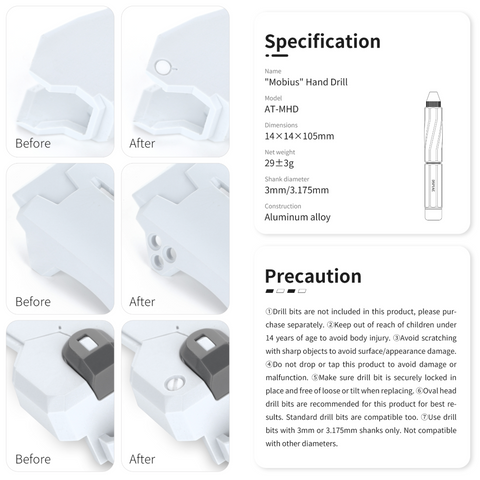 (New) DSPIAE สว่านมืออลูมิเนียม "Mobius" Hand Drill Dspiae
