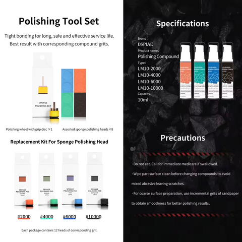 Polishing Tool Set By DSPIAE หัวฟองน้ำขัดเงา Dspiae