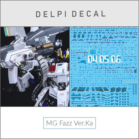 Delpi Water Decal (ดิแคลน้ำ) MG FAZZ Ver.Ka Gundam Delpi Decal
