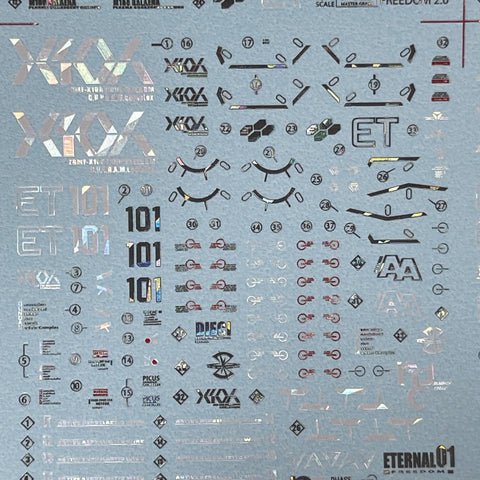 Delpi Water Decal (ดิแคลน้ำ) MG Freedom 2.0 Gundam Delpi Decal