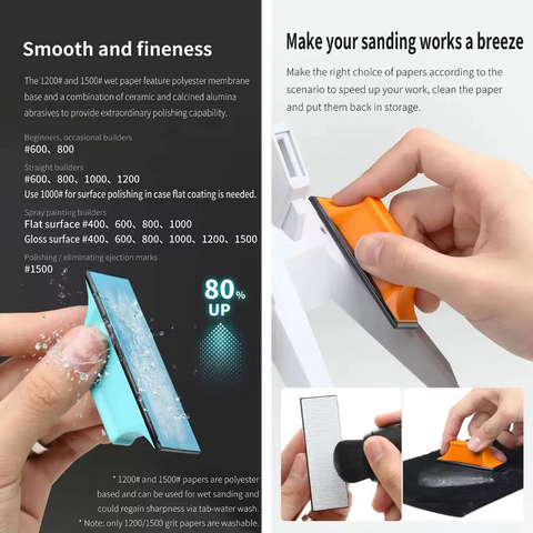 Combination of Self-adhesive Sandpaper By DSPIAE กระดาษทรายพร้อมด้ามจับ Dspiae