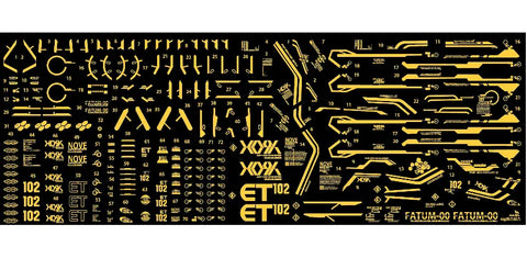 Delpi Metal Sticker (สติกเกอร์โลหะ) MG Justice Gundam (Gold) Delpi Decal
