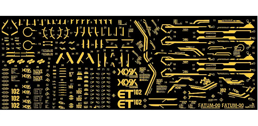 Delpi Metal Sticker (สติกเกอร์โลหะ) MG Justice Gundam (Gold) Delpi Decal