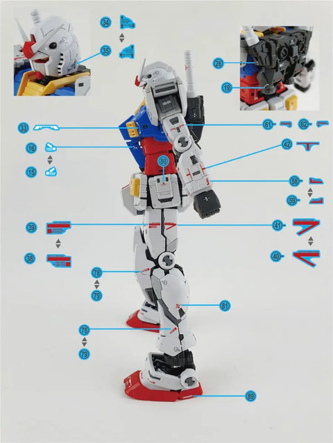 Delpi Water Decal (ดิแคลน้ำ) RG RX-78-2 2.0 UNLEASHED Style Gundam Delpi Decal
