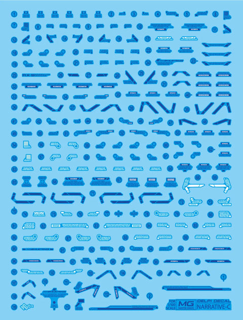 Delpi Water Decal (ดิแคลน้ำ) MG Narrative C-Packs Ver.Ka Gundam Delpi Decal