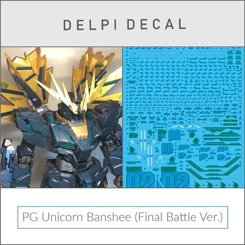 Delpi Decal (ดีคอลน้ำ) PG Unicorn Banshee (Final Battle Ver.) Holo Delpi Decal