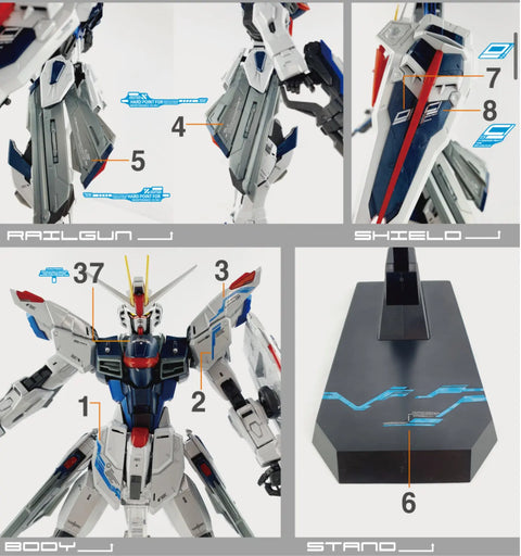 Delpi Water Decal (ดิแคลน้ำ) MG Freedom 2.0 Gundam Delpi Decal