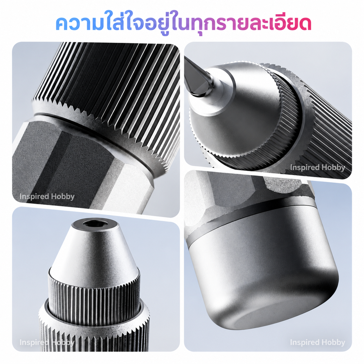 GEEHOBBY ชุดสว่านมืออลูมิเนียม พร้อมดอกสว่าน 1.0-1.4 สำหรับกันพลา/โมเดล Precision Hand Drill GEEHOBBY