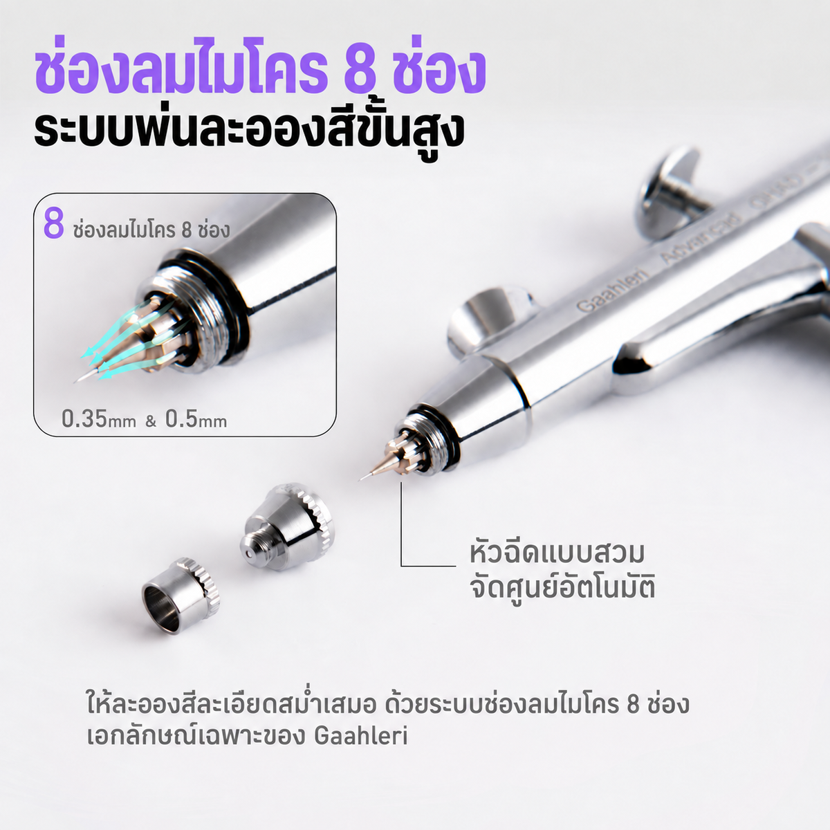 GAAHLERI แอร์บรัช Advanced Series รุ่น GHAD-39 0.35 & 0.5mm Inspired Hobby