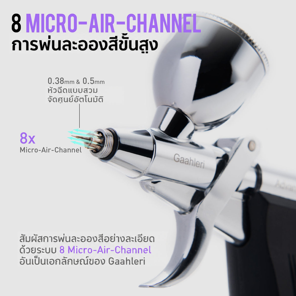 GAAHLERI แอร์บรัช Advanced Series รุ่น GHAD-68 0.38 & 0.5mm GAAHLERI