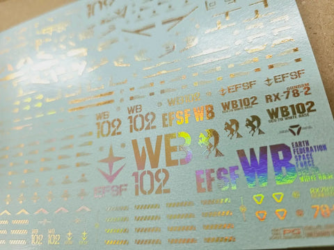 Delpi Decal (ดีคอลน้ำ) PG Unleashed RX-78-2 Delpi Decal