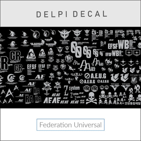 Delpi Decal (สติกเกอร์โลหะ) Federation Universal (Silver) Delpi Decal