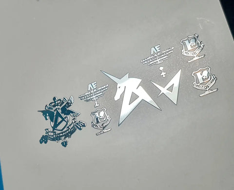 Delpi Decal (สติกเกอร์โลหะ) RG RX-93 V (Symbol) (Silver) Delpi Decal