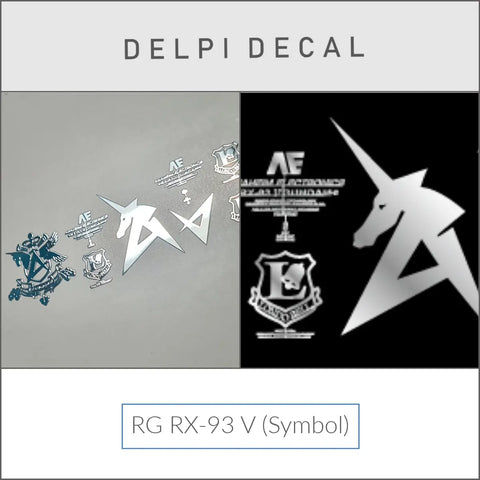 Delpi Decal (สติกเกอร์โลหะ) RG RX-93 V (Symbol) (Silver) Delpi Decal