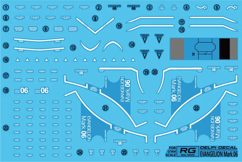 Delpi Water Decal (ดิแคลน้ำ) RG Evangelion Unit-06 Delpi Decal