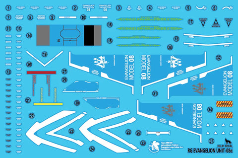 Delpi Water Decal (ดิแคลน้ำ) RG Evangelion Unit-08 Delpi Decal