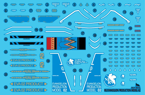 Delpi Water Decal (ดิแคลน้ำ) RG Evangelion Unit-02 Delpi Decal