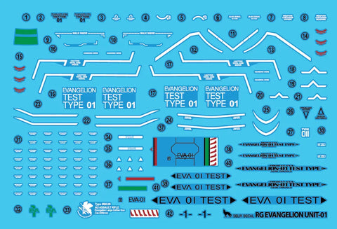 Delpi Water Decal (ดิแคลน้ำ) RG Evangelion Unit-01 Delpi Decal
