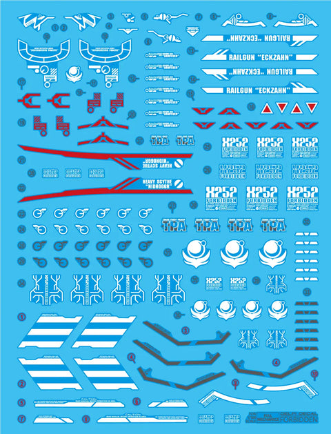 Delpi Water Decal (ดิแคลน้ำ) FM Forbidden Gundam Delpi Decal