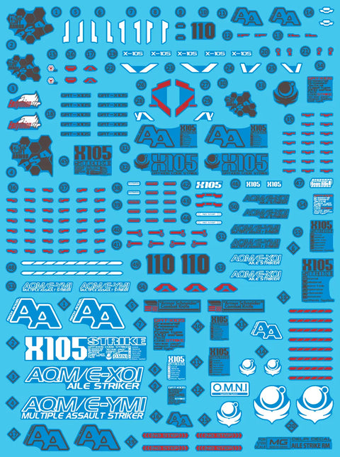 Delpi Water Decal (ดิแคลน้ำ) MG Aile Strike Ver. RM Gundam Delpi Decal