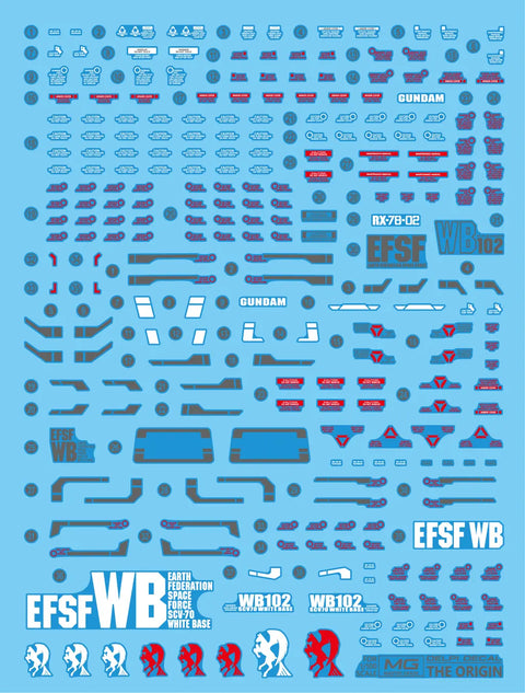 Delpi Water Decal (ดิแคลน้ำ) MG RX-78-2 The Origin Gundam Delpi Decal