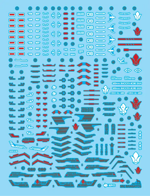 Delpi Water Decal (ดิแคลน้ำ) MG Barbatos Gundam Delpi Decal