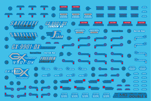 Delpi Water Decal (ดิแคลน้ำ) MG Double X Gundam Delpi Decal
