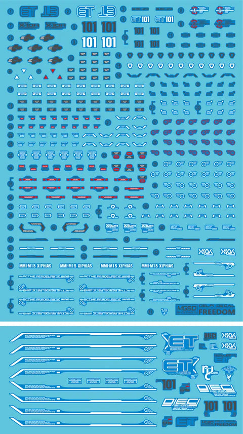 Delpi Water Decal (ดิแคลน้ำ) MGSD Freedom Gundam Delpi Decal