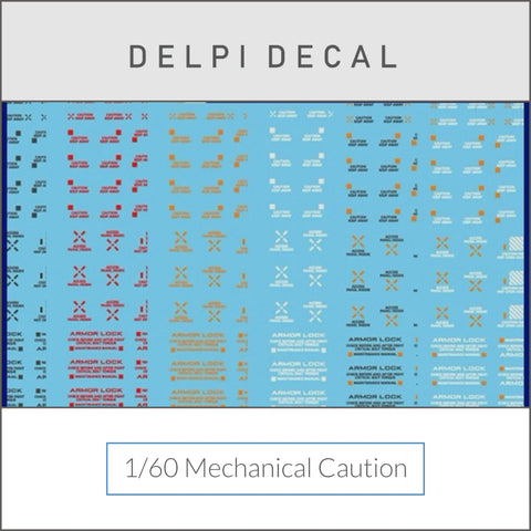 Delpi Water Decal (ดิแคลน้ำ) 1/60 Mechanical Caution Delpi Decal