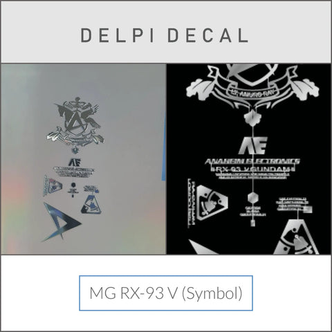 Delpi Metal Sticker (สติกเกอร์โลหะ) MG RX-93 V (Symbol) (Silver) Delpi Decal