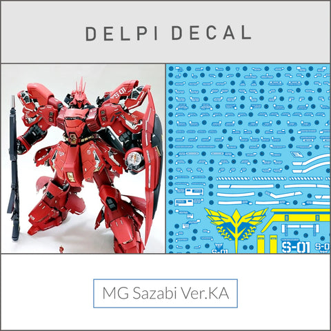 Delpi Water Decal (ดิแคลน้ำ) MG Sazabi Ver.Ka Delpi Decal