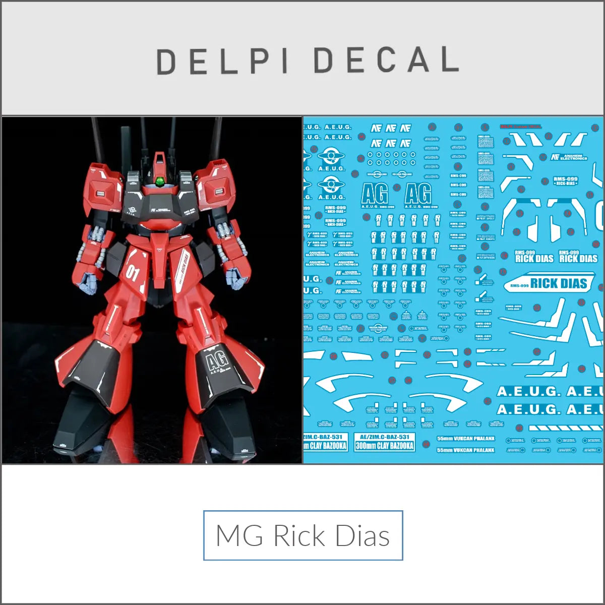 Delpi Water Decal (ดิแคลน้ำ) MG Rick Dias Delpi Decal