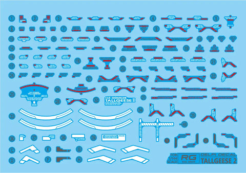 Delpi Water Decal (ดิแคลน้ำ) RG Tallgeese 2 Gundam Delpi Decal