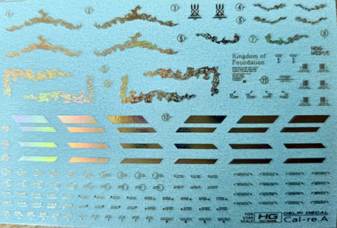 Delpi Water Decal (ดิแคลน้ำ) HG Black Knight Squad Cal-Re.A Gundam Delpi Decal