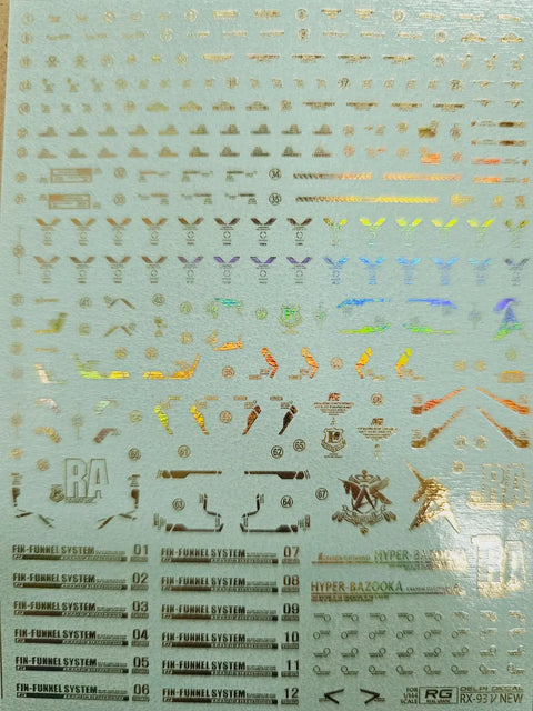 Delpi Water Decal (ดิแคลน้ำ) RG RX-93 V Gundam Delpi Decal