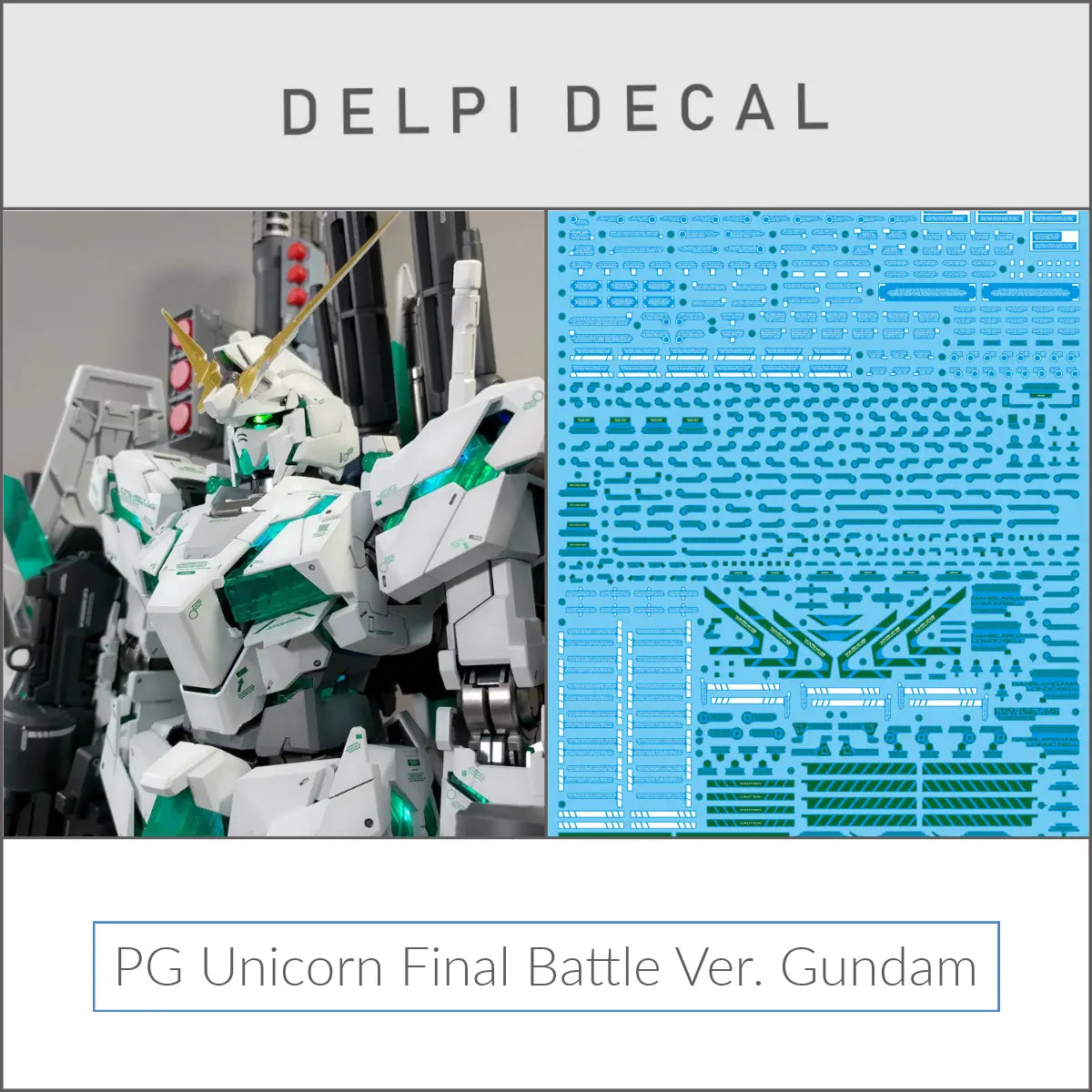Delpi Water Decal (ดิแคลน้ำ) PG Unicorn Final Battle Ver. Gundam (Holo) Delpi Decal