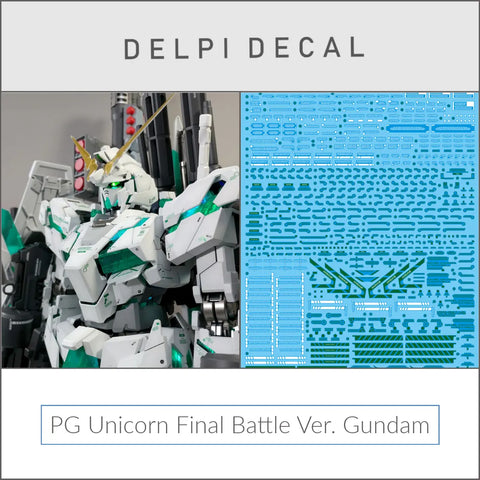 Delpi Water Decal (ดิแคลน้ำ) PG Unicorn Final Battle Ver. Gundam (Holo) Delpi Decal
