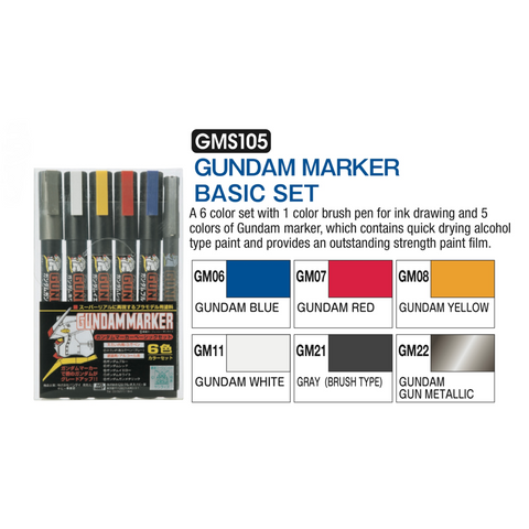 GUNDAM MARKER SET By MR.HOBBY ปากกามาร์กเกอร์ แบบชุดรวม