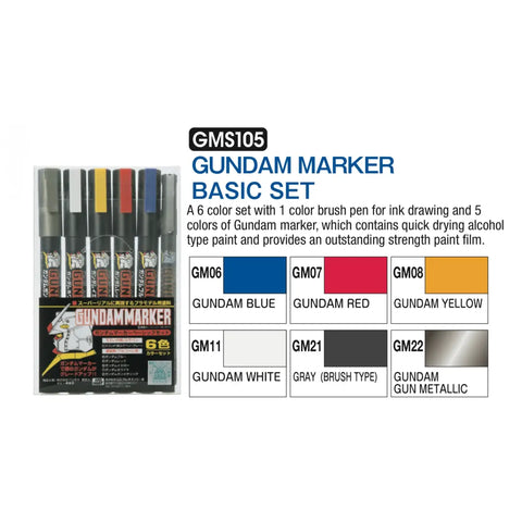 GUNDAM MARKER SET By MR.HOBBY ปากกามาร์กเกอร์ แบบชุดรวม MR.HOBBY