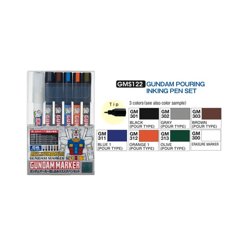 GUNDAM MARKER SET By MR.HOBBY ปากกามาร์กเกอร์ แบบชุดรวม MR.HOBBY